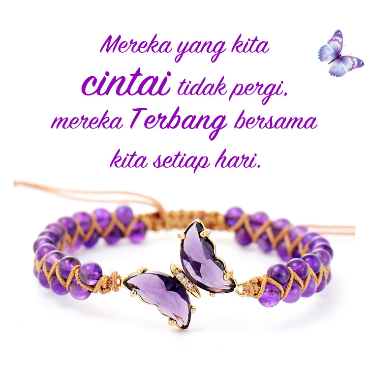 Gelang Kupu-Kupu Kristal Cinta Abadi