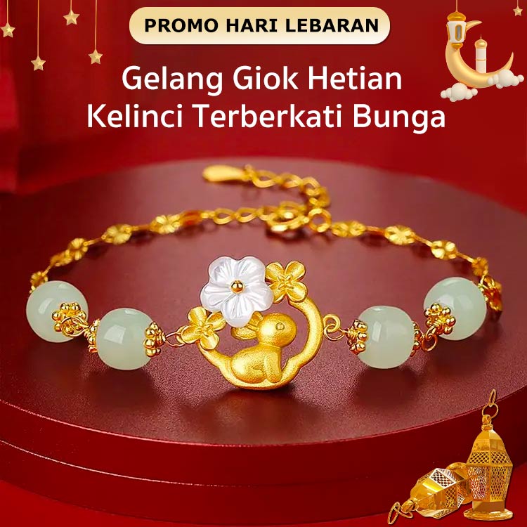 Ramadan Promo - Gelang Kelinci Hetian Jade Blossom 2023 Baru-membawa keberuntungan dan kebahagiaan