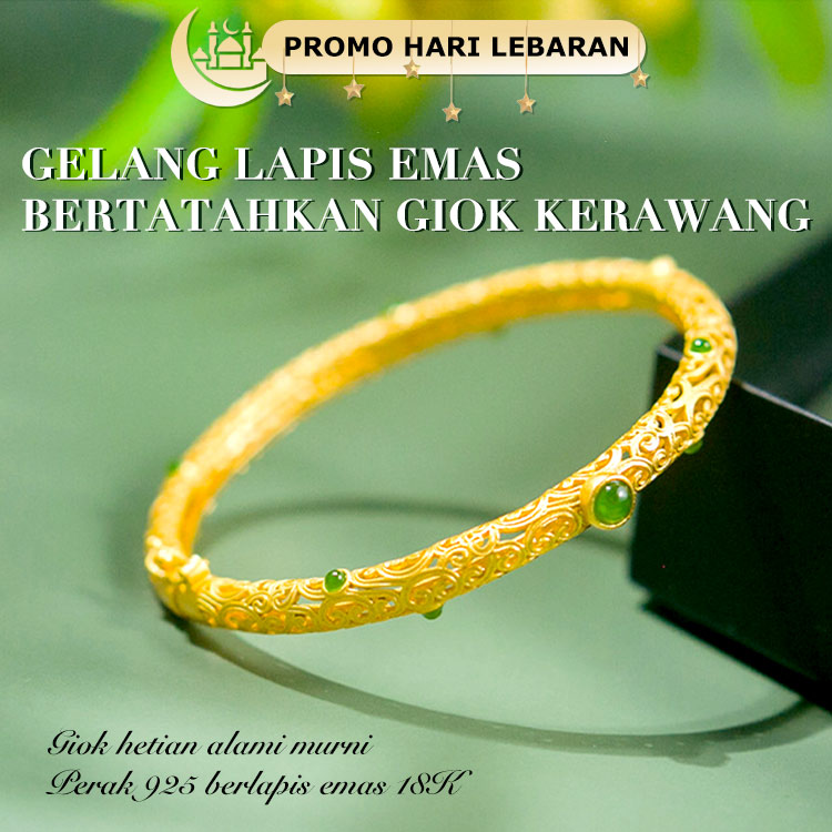 Promosi Ramadan-Gelang Bertatahkan Kerawang Berlapis Emas 18K- Membawa Kekayaan, Kesehatan, dan Kedamaian