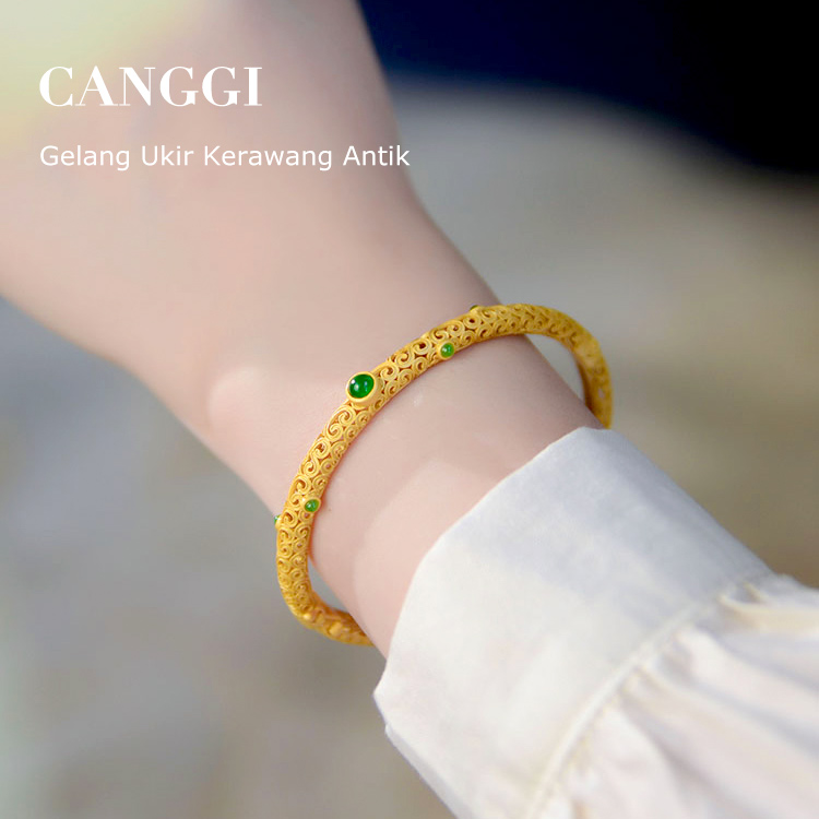 Promosi Ramadan-Gelang Bertatahkan Kerawang Berlapis Emas 18K- Membawa Kekayaan, Kesehatan, dan Kedamaian