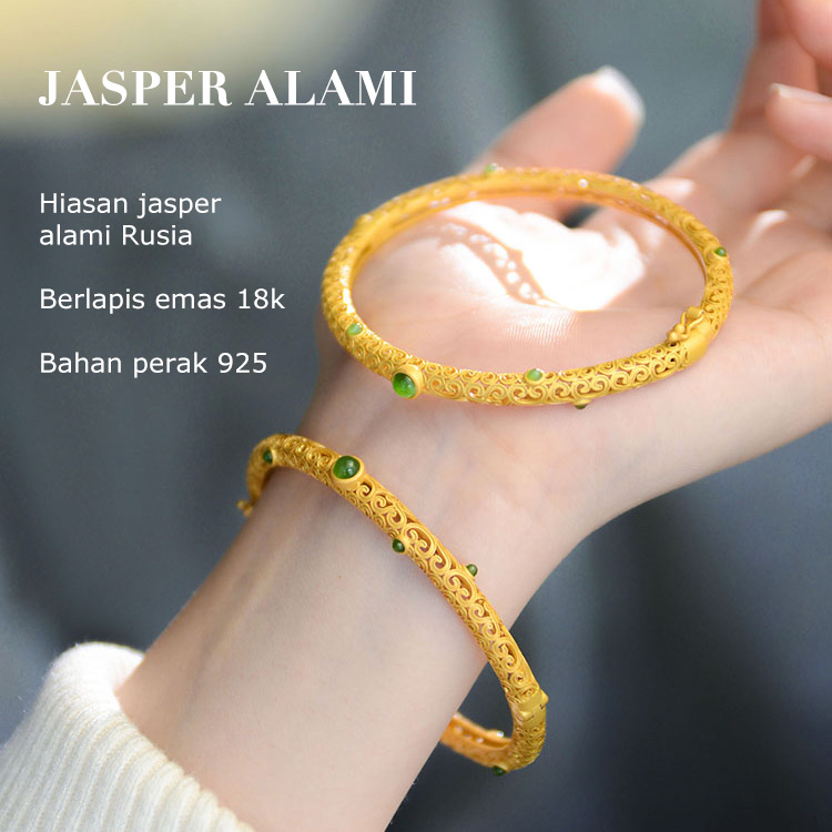 Promosi Ramadan-Gelang Bertatahkan Kerawang Berlapis Emas 18K- Membawa Kekayaan, Kesehatan, dan Kedamaian