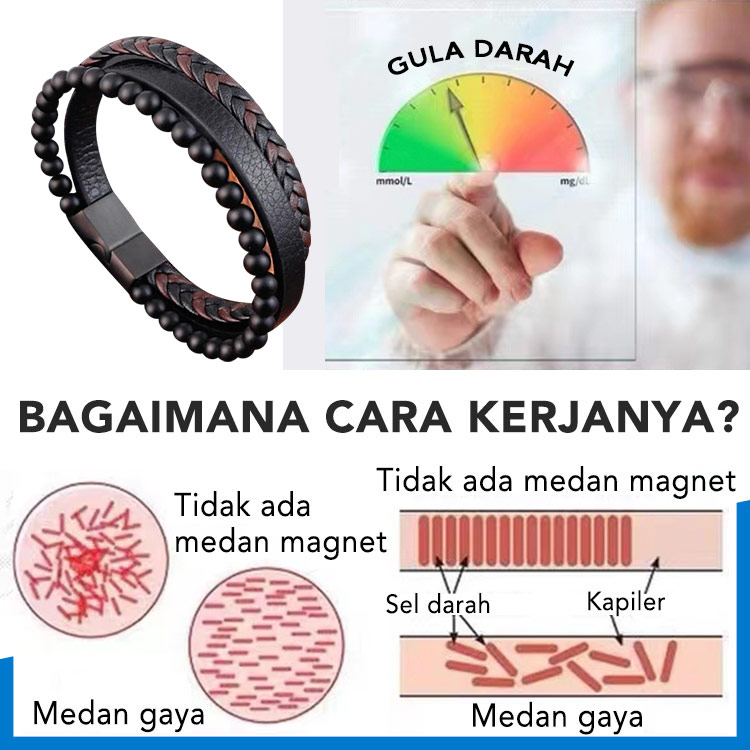 Promosi Ramadhan - Yang kedua hanya 130rb - Gelang Penurun Gula Darah Terapi Magnet Unisex - Pengiriman dari Jakarta
