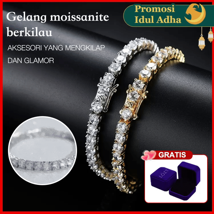Promosi Ramadhan - Panjang gelang 8 inci. Kotak hadiah gratis. Bersertifikat GRA. Pengiriman dari Jakarta