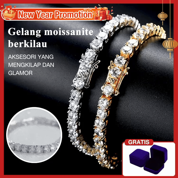 Promosi Imlek - Panjang gelang 8 inci. Kotak hadiah gratis. Bersertifikat GRA. Pengiriman dari Jakarta