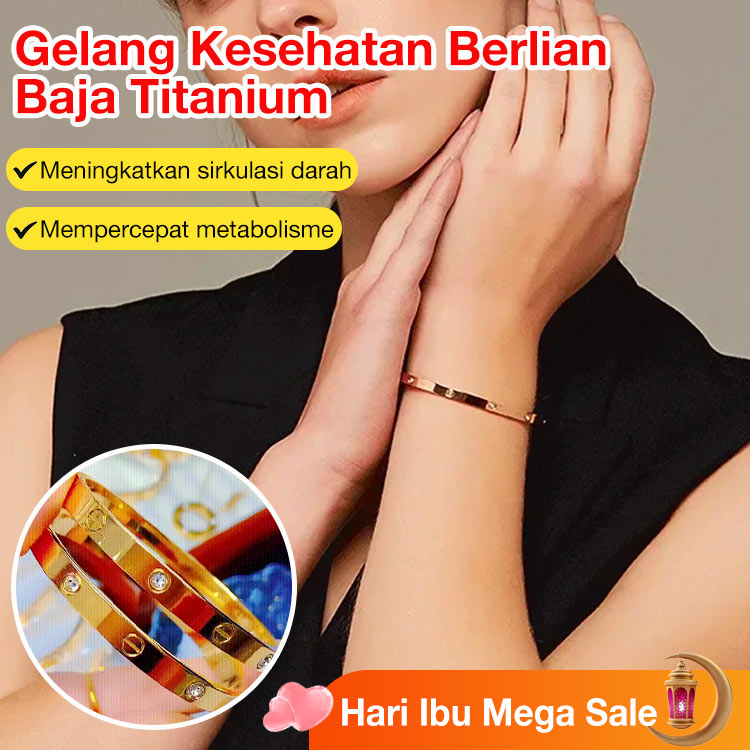 Gelang Kesehatan Berlian Baja Titanium-Mempercepat metabolisme, membantu menghilangkan racun dalam tubuh, dan meningkatkan kebugaran fisik