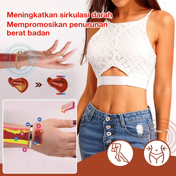 Yang kedua 100rb - Gelang Kesehatan Berlian Baja Titanium - Meningkatkan sirkulasi darah, meningkatkan penurunan berat badan dan meningkatkan metabolisme