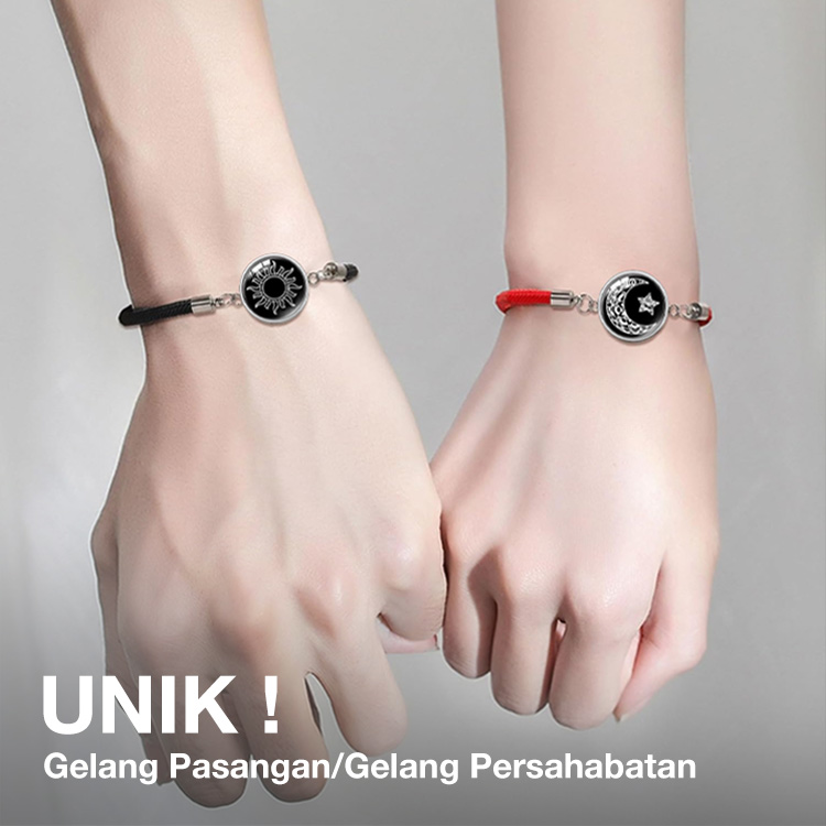 Beli 1 Gratis 1-Gelang Batu Permata Bercahaya Matahari dan Bulan-Matahari dan bulan saling menemani, membawa harapan baik dan keberuntungan!