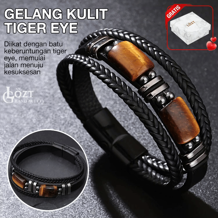Promosi Ramadhan-Gelang Kulit Kepang Mata Harimau - Membawa kekayaan dan keberuntungan, mengusir energi negatif. Menstabilkan emosi, mengurangi kecemasan - Beli sekarang dapatkan kotak perhiasan gratis