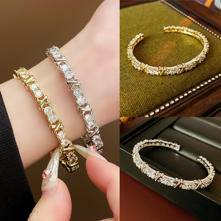Tingkatkan Keanggunan Anda - Gelang Moissanite Mewah - Dengan sertifikat GRA dan kotak perhiasan gratis
