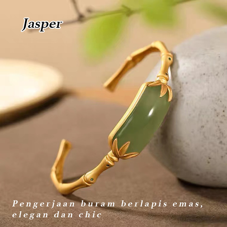Promosi tahun baru -Gelang Bambu Giok Hetian-Mulia dan Elegan, Barang Bagus untuk Anak Perempuan