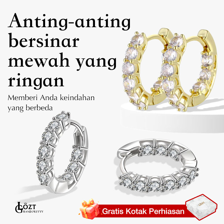 Promosi Tahun Baru, anting-anting zirkon mewah dan ringan, berkilau seperti berlian, sederhana dan elegan, menambah temperamen dan pesona Anda.