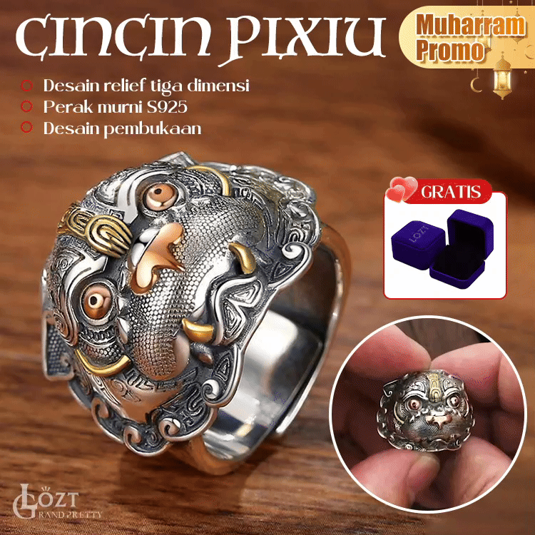 Yang kedua harganya hanya 70rb - Cincin Keberuntungan Feng Shui Pixiu - Memberi Anda Keberuntungan dan Keberuntungan - Kotak Perhiasan Gratis