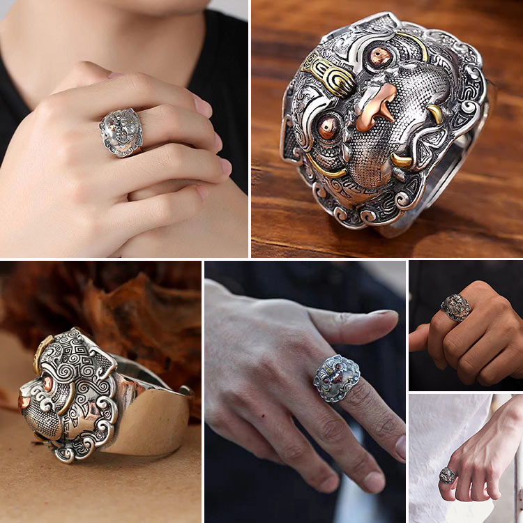 Yang kedua harganya hanya 70rb - Cincin Keberuntungan Feng Shui Pixiu - Memberi Anda Keberuntungan dan Keberuntungan - Kotak Perhiasan Gratis