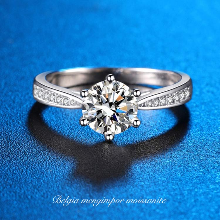 penjualan hari valentaine -Cincin Moissanite S925-Bersinar seumur hidup