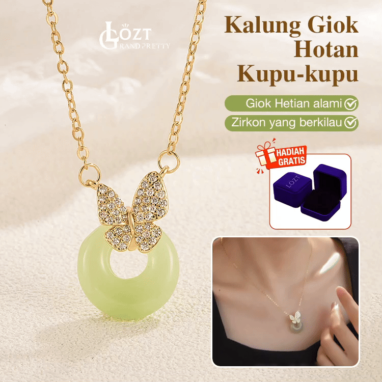 Hadiah terbaik untuk Hari Ibu - Kalung Giok Hotan Kupu-kupu - Simbol keanggunan dan kebangsawanan