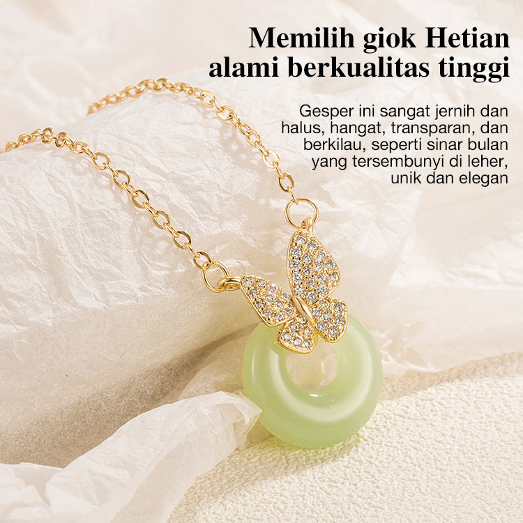 Hadiah terbaik untuk Hari Ibu - Kalung Giok Hotan Kupu-kupu - Simbol keanggunan dan kebangsawanan