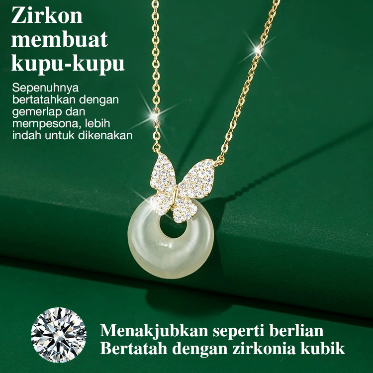Hadiah terbaik untuk Hari Ibu - Kalung Giok Hotan Kupu-kupu - Simbol keanggunan dan kebangsawanan