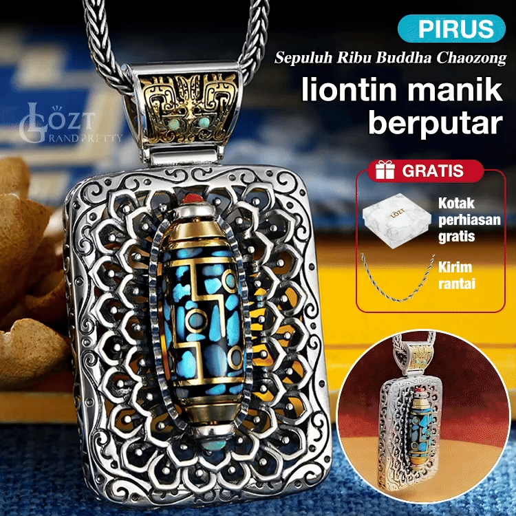 Penjualan Hari KemerdekaanMembawa keberuntungan dan kesehatan - Liontin Manik-manik Pirus Keberuntungan Tak Terbatas - Kotak perhiasan gratis