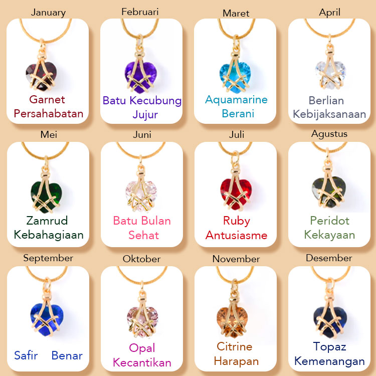 6.18 Promosi Pertengahan Tahun-Barbie Diamond Lucky Necklace-Batu Permata Bulan yang Dipersonalisasi