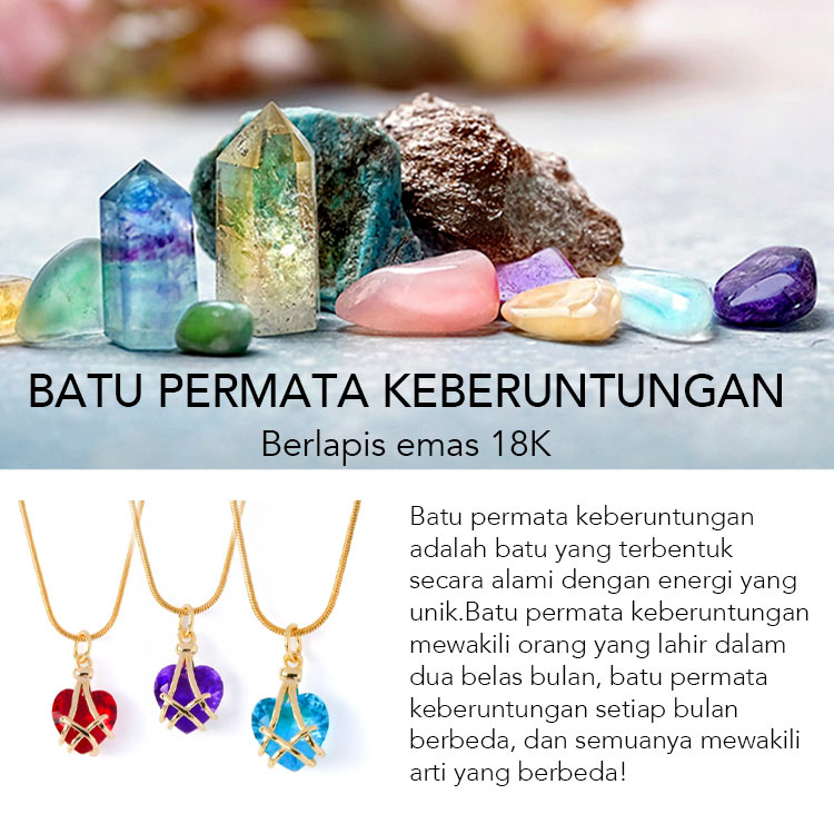 6.18 Promosi Pertengahan Tahun-Barbie Diamond Lucky Necklace-Batu Permata Bulan yang Dipersonalisasi