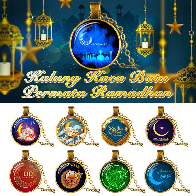 Kalung Kaca Batu Permata Ramadhan-BELI SATU DAPATKAN SATU GRATIS