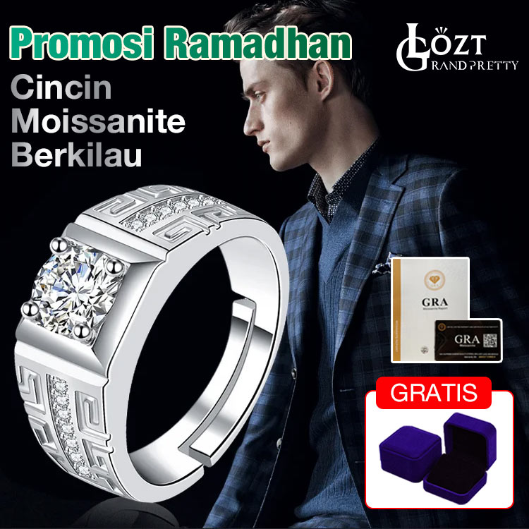 Promosi Ramadhan-Yang Kedua Hanya 80rb-Xiangyun Moissanite Ring dengan sertifikat GRA - Free kotak perhiasan