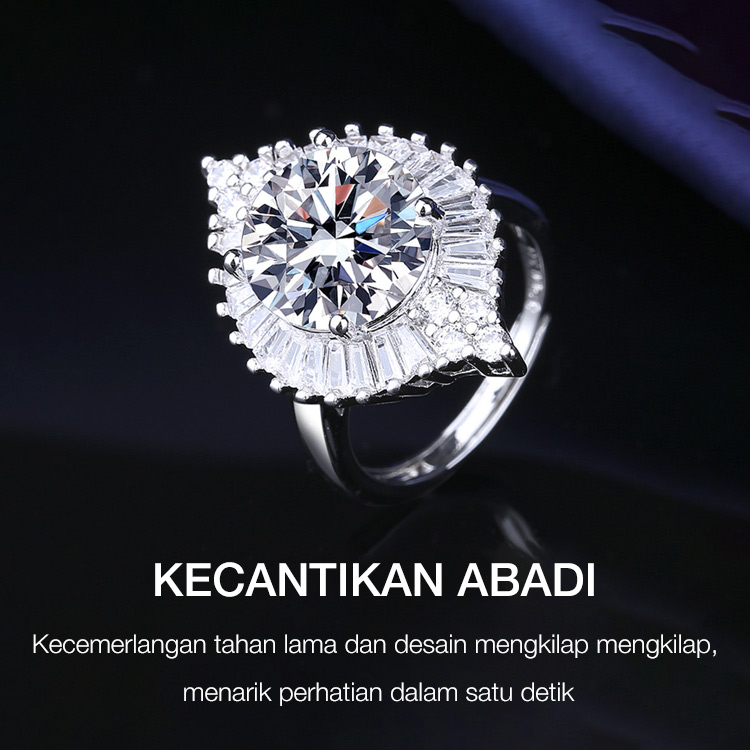Secemerlang kamu - Set Perhiasan Moissanite Mata Jahat - 5 karat Sertifikat GRA, kotak hadiah gratis