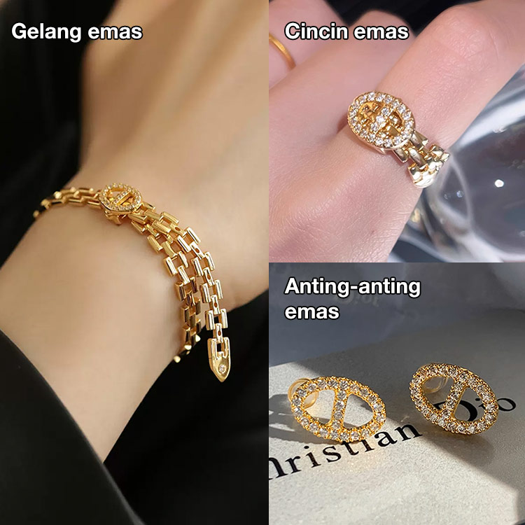 Lebih terang dari berlian - Set Perhiasan Farandole Moissanite - Sertifikat GRA, kotak hadiah gratis	
