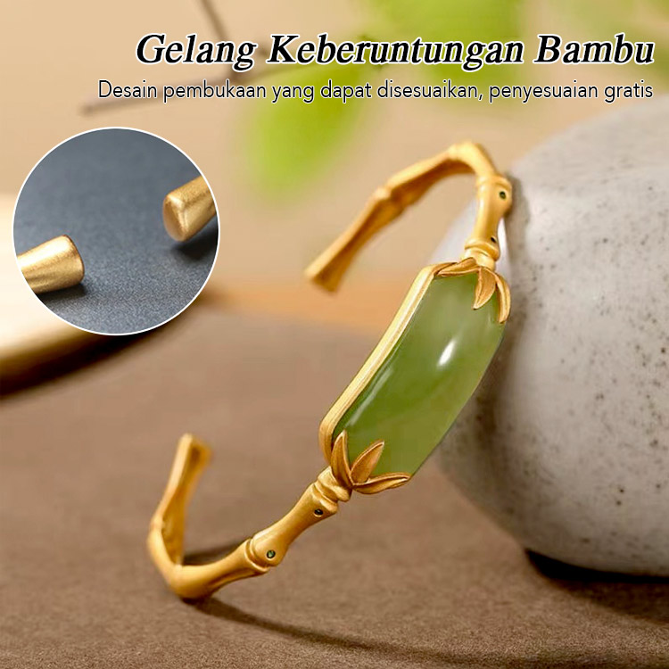 6.18 Promosi Pertengahan Tahun-Set Perhiasan Giok BAMBU Mewah-Beli satu set hemat Rp254700
