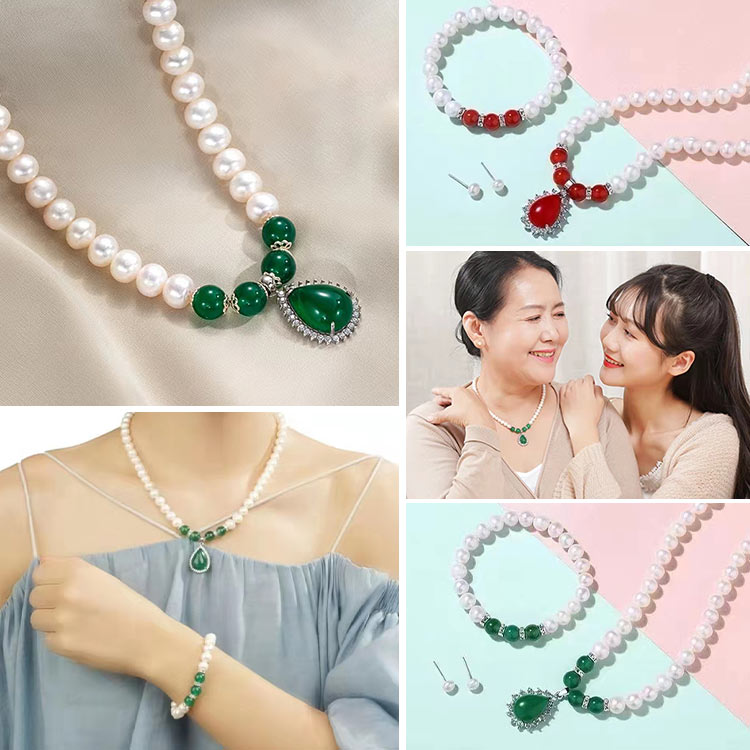 Set Perhiasan Mutiara Hari Ibu